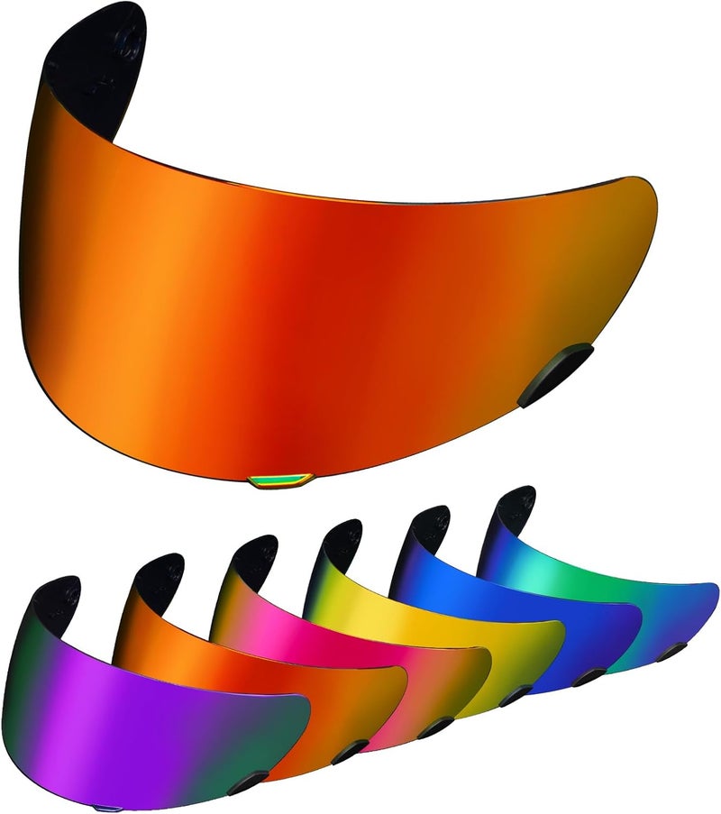 psler Qualifier Visor- Qualifier DLX Helmet Visor Motorcycle Face Shield Accessories Replacement for Bell Qualifier/Star/Vortex/RS-1/Revolver,Deep Red - Image 1